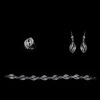 Handmade Set "Wave" Filigree Silver Jewelry from Cyprus