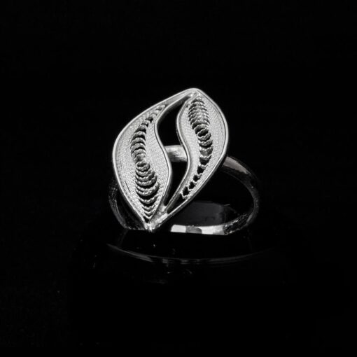 Handmade Ring "Wave" Filigree Silver Jewelry from Cyprus