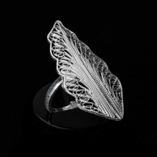 Handmade Ring "Wing" Filigree Silver Jewelry from Cyprus