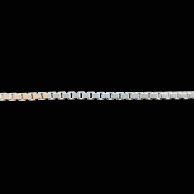 Silver Chain "Box" - long