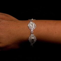 Handmade Bracelet "New Lotus" Filigree Silver Jewelry from Cyprus