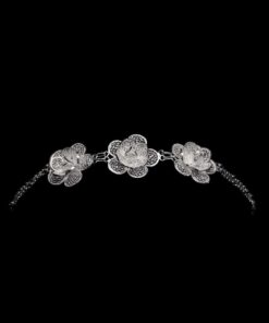 Handmade Bracelet "Blossom" Filigree Silver Jewelry from Cyprus