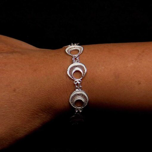 Handmade Bracelet "Analogy" Filigree Silver Jewelry from Cyprus