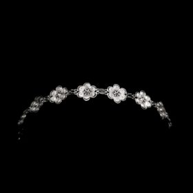 Handmade Bracelet "Daisy" Filigree Silver Jewelry from Cyprus