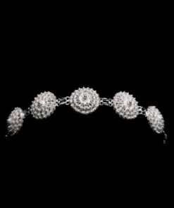 Handmade Bracelet "Dahlia" Filigree Silver Jewelry from Cyprus