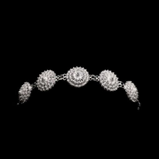 Handmade Bracelet "Dahlia" Filigree Silver Jewelry from Cyprus