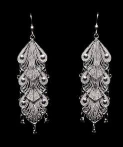 Handmade Earrings "Indie" Filigree Silver Jewelry from Cyprus