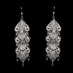 Handmade Earrings "Indie" Filigree Silver Jewelry from Cyprus