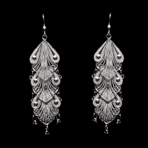 Handmade Set "Indie" Filigree Silver Jewelry from Cyprus