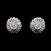 Handmade Stud Earrings "Hellebore" Filigree Silver Jewelry from Cyprus