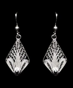 Handmade Earrings "Tree" Filigree Silver Jewelry from Cyprus