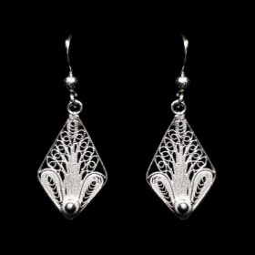 Handmade Earrings "Tree" Filigree Silver Jewelry from Cyprus