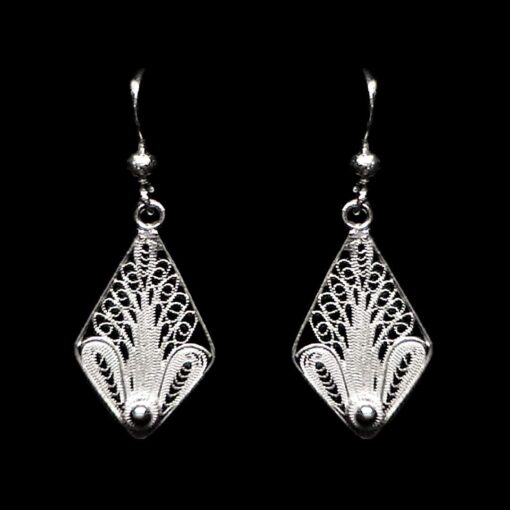 Handmade Earrings "Tree" Filigree Silver Jewelry from Cyprus