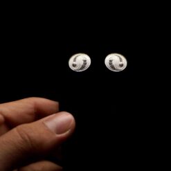 Handmade Stud Earrings "Yin Yang" Filigree Silver Jewelry from Cyprus