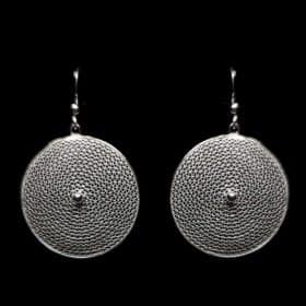 Handmade Earrings "Moon" Filigree Silver Jewelry from Cyprus