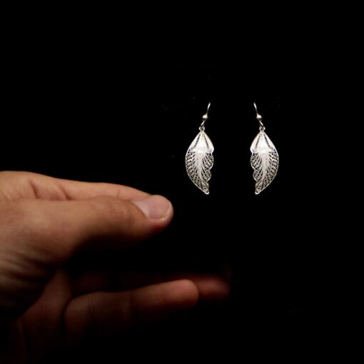 Handmade Earrings "Angel" Filigree Silver Jewelry from Cyprus
