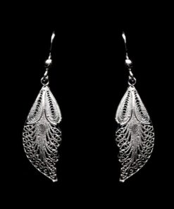 Handmade Earrings "Angel" Filigree Silver Jewelry from Cyprus