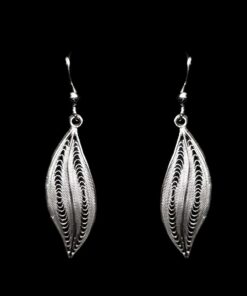 Handmade Earrings "Curves" Filigree Silver Jewelry from Cyprus