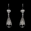 Handmade Earrings "Care" Filigree Silver Jewelry from Cyprus