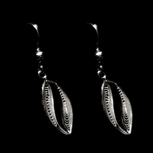 Handmade Earrings "Wave" Filigree Silver Jewelry from Cyprus