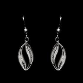 Handmade Earrings "Wave" Filigree Silver Jewelry from Cyprus