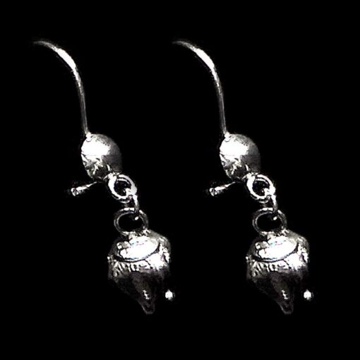 Handmade Earrings "Shiny Pome" Filigree Silver Jewelry from Cyprus