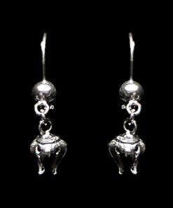 Handmade Earrings "Shiny Pome" Filigree Silver Jewelry from Cyprus