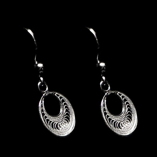 Handmade Earrings "Analogy" Filigree Silver Jewelry from Cyprus