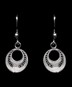 Handmade Earrings "Analogy" Filigree Silver Jewelry from Cyprus