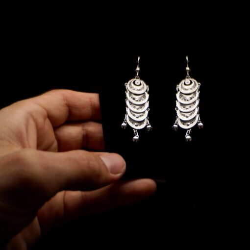 Handmade Earrings "Infinity" Filigree Silver Jewelry from Cyprus