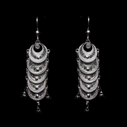 Handmade Earrings "Infinity" Filigree Silver Jewelry from Cyprus