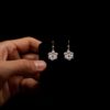 Handmade Earrings "Hepatica" Filigree Silver Jewelry from Cyprus