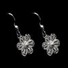 Handmade Earrings "Hepatica" Filigree Silver Jewelry from Cyprus