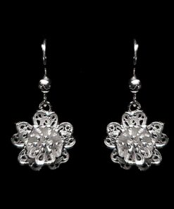 Handmade Earrings "Babylon" Filigree Silver Jewelry from Cyprus