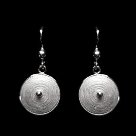 Handmade Earrings "Sun" Filigree Silver Jewelry from Cyprus