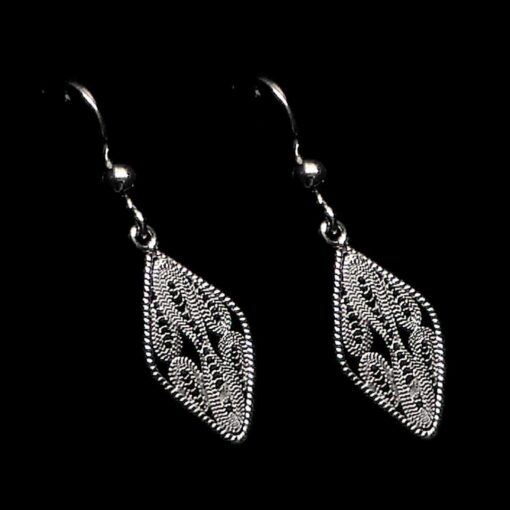 Handmade Earrings "Mirror" Filigree Silver Jewelry from Cyprus