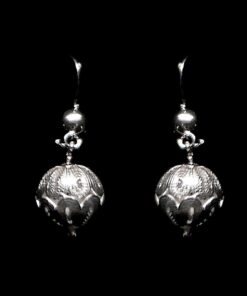 Handmade Earrings "Marbles" Filigree Silver Jewelry from Cyprus