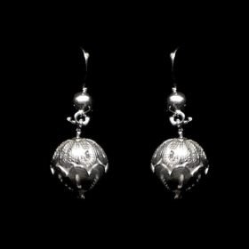 Handmade Earrings "Marbles" Filigree Silver Jewelry from Cyprus