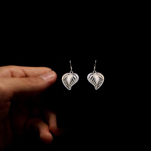Handmade Earrings "Love" Filigree Silver Jewelry from Cyprus