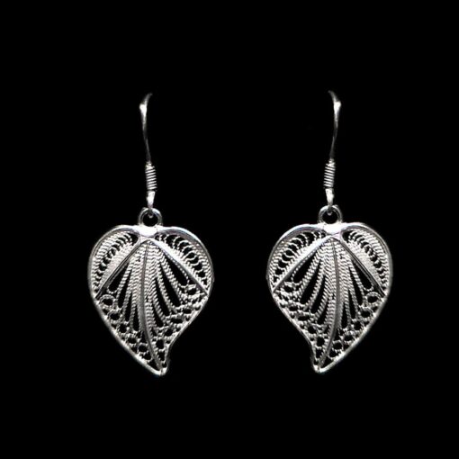 Handmade Earrings "Love" Filigree Silver Jewelry from Cyprus
