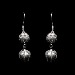 Handmade Earrings "Pome Sphere" Filigree Silver Jewelry from Cyprus