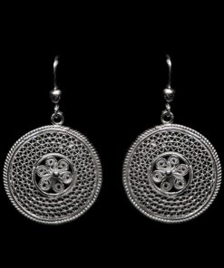 Handmade Earrings "Cosmos" Filigree Silver Jewelry from Cyprus