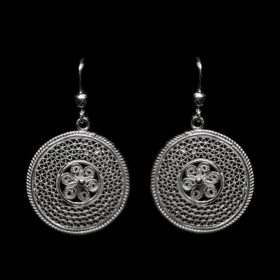 Handmade Earrings "Cosmos" Filigree Silver Jewelry from Cyprus