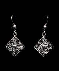 Handmade Earrings "Balance" Filigree Silver Jewelry from Cyprus