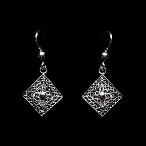 Handmade Earrings "Balance" Filigree Silver Jewelry from Cyprus