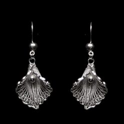 Handmade Earrings "Virgin Lotus" Filigree Silver Jewelry from Cyprus