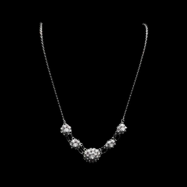 Handmade Necklace "Dahlia" Lefkara Silver Jewellery
