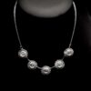 Handmade Necklace "Hellebore" Filigree Silver Jewelry from Cyprus