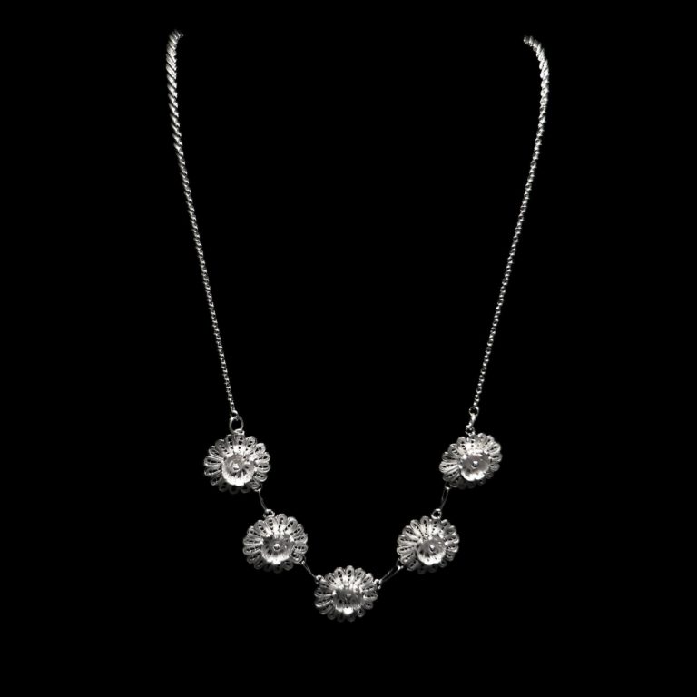 Handmade Necklace "Hellebore" Lefkara Silver Jewellery