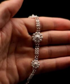 Handmade Necklace "Poppy" Filigree Silver Jewelry from Cyprus